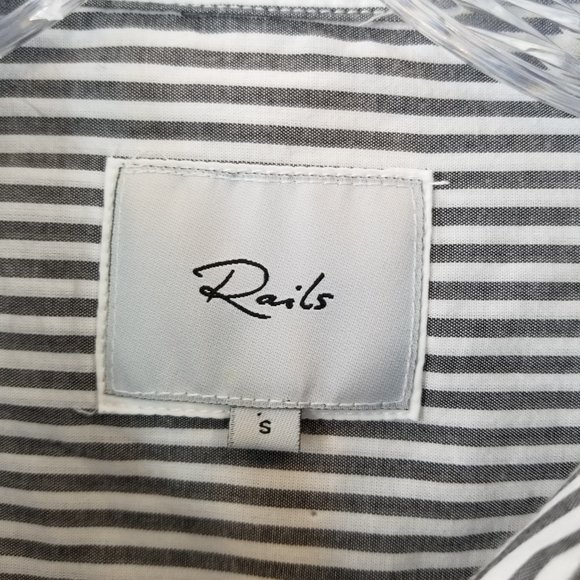RAILS Taylor Florence Stripe Studded Pearls Shirt Sz Small - Picture 4 of 15